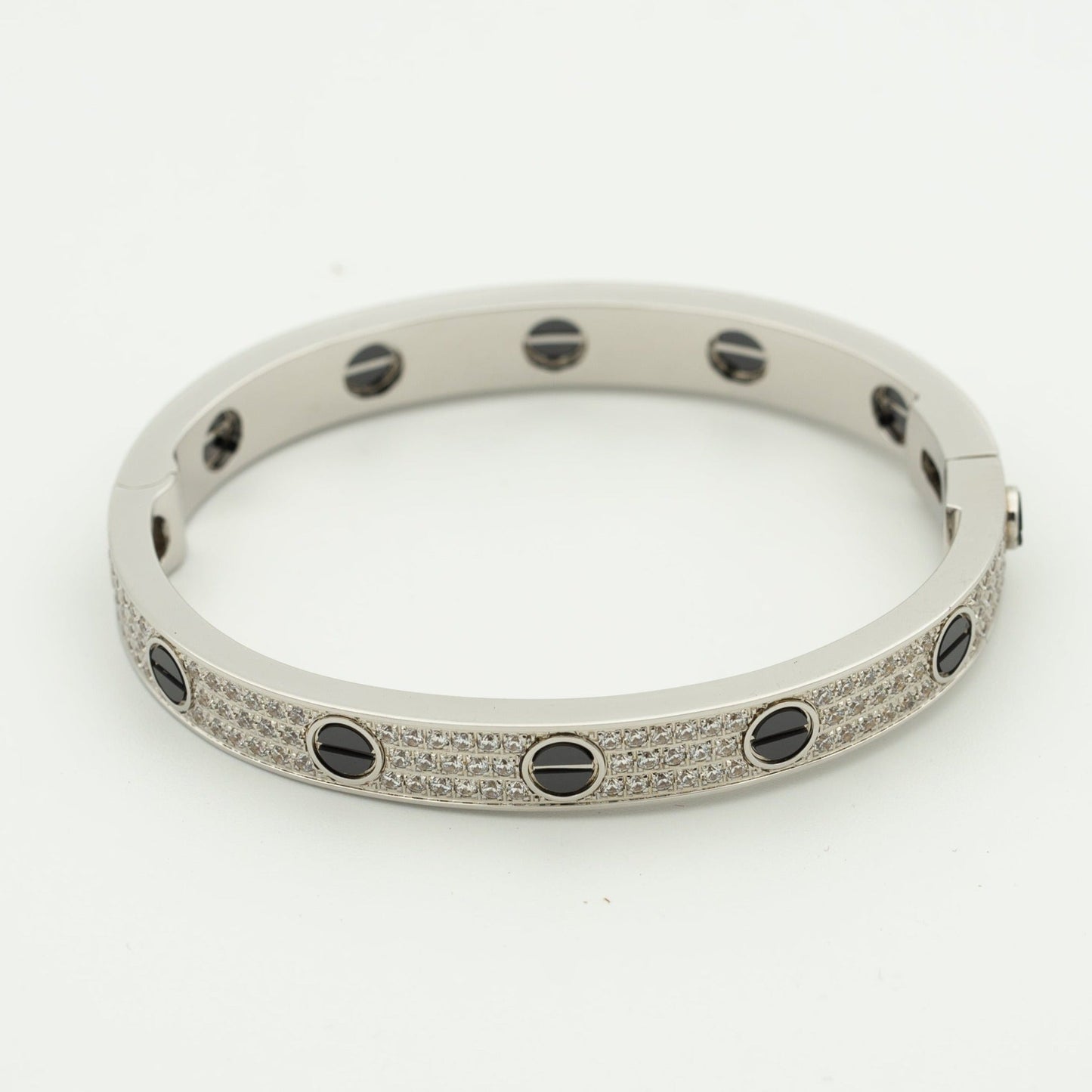 LUXEIFY LOVE BRACELET 6.1MM DIAMOND-PAVED CERAMIC