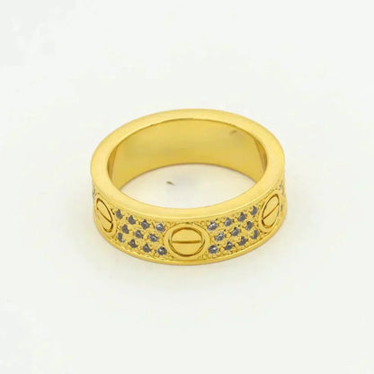 LUXEIFY LOVE RING 6MM DIAMONDS PAVED