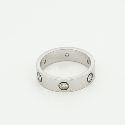 LUXEIFY LOVE RING 5.5MM 6 DIAMONDS SILVER