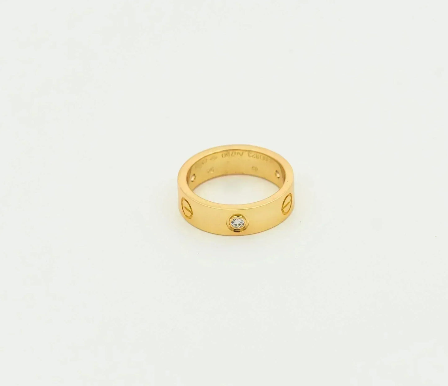 LUXEIFY LOVE RING 5.5MM 3 DIAMONDS GOLD