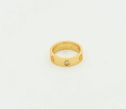 LUXEIFY LOVE RING 5.5MM 3 DIAMONDS GOLD