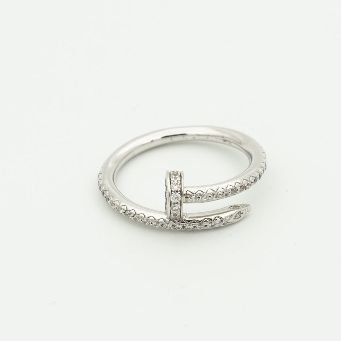 LUXEIFY JUSTE RING 1.8MM SILVER DIAMONDS