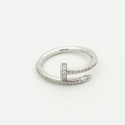 LUXEIFY JUSTE RING 1.8MM SILVER DIAMONDS