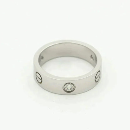 LUXEIFY LOVE RING 5.5MM 3 DIAMONDS SILVER