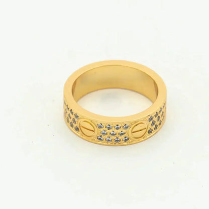 LUXEIFY LOVE RING 6MM DIAMONDS PAVED