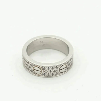 LUXEIFY LOVE RING 6MM DIAMONDS PAVED