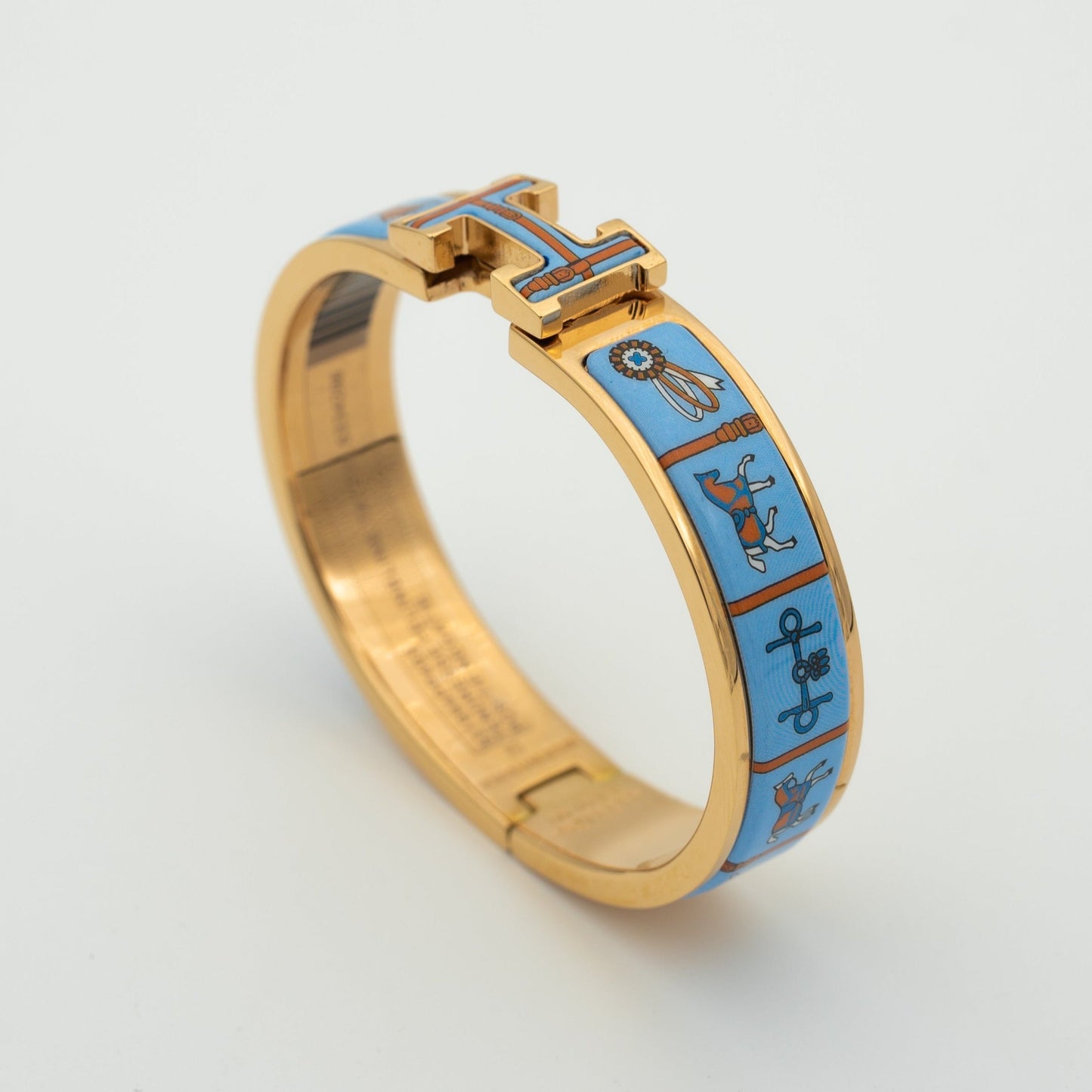 LUXEIFY H PINK GOLD BRACELET BLUE CERAMIC