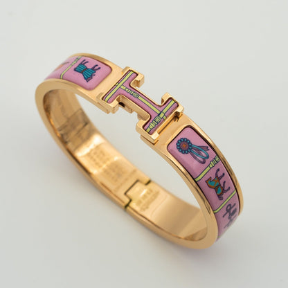 LUXEIFY H PINK GOLD BRACELET PINK CERAMIC