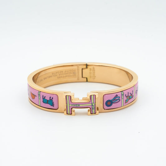 LUXEIFY H PINK GOLD BRACELET PINK CERAMIC