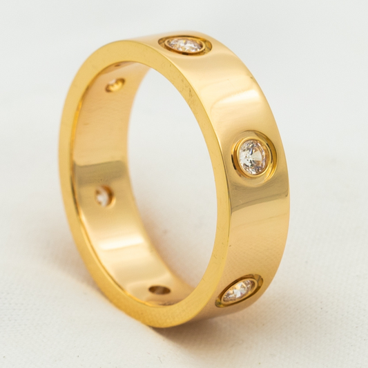 LUXEIFY LOVE RING 5.5MM 6 DIAMONDS