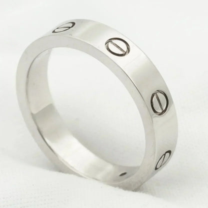 LUXEIFY LOVE RING 4MM 1 DIAMOND SILVER