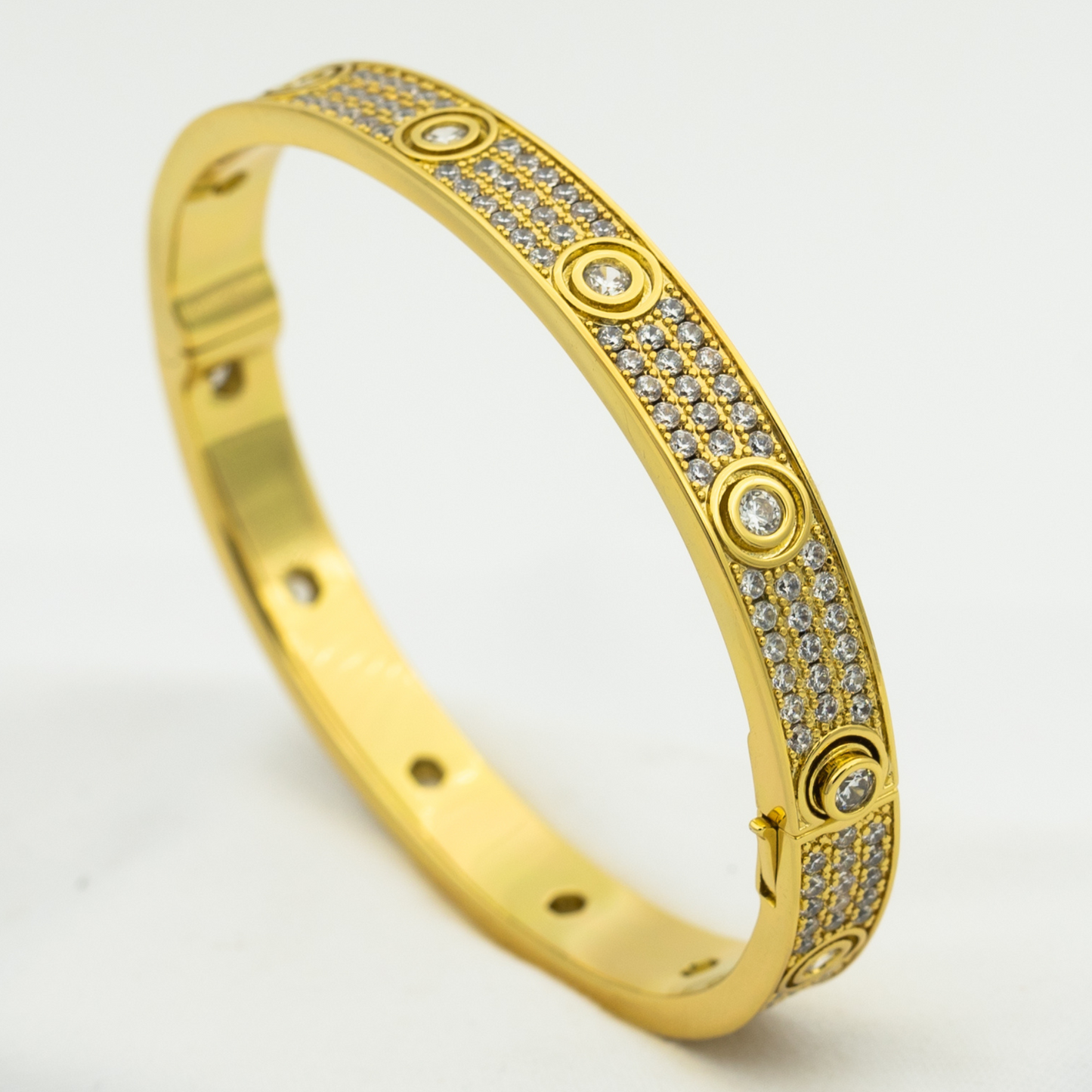 LUXEIFY LOVE BRACELET 6.1MM DIAMOND-PAVED 10 BIG DIAMONDS