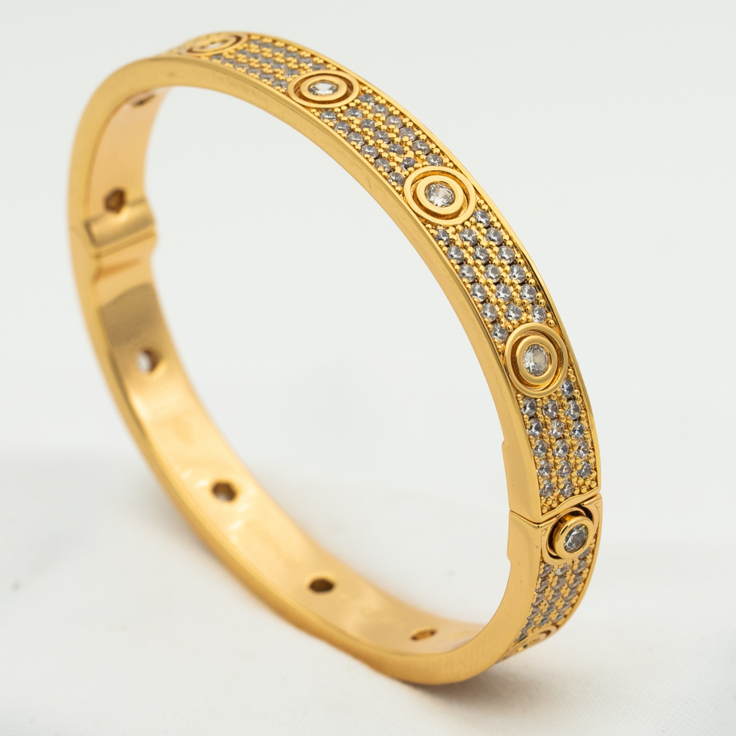 LUXEIFY LOVE BRACELET 6.1MM DIAMOND-PAVED 10 BIG DIAMONDS