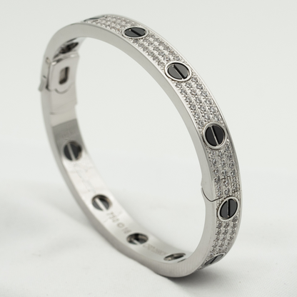 LUXEIFY LOVE BRACELET 6.1MM DIAMOND-PAVED CERAMIC