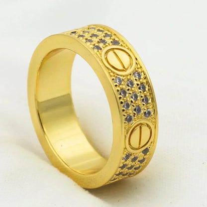 LUXEIFY LOVE RING 6MM DIAMONDS PAVED