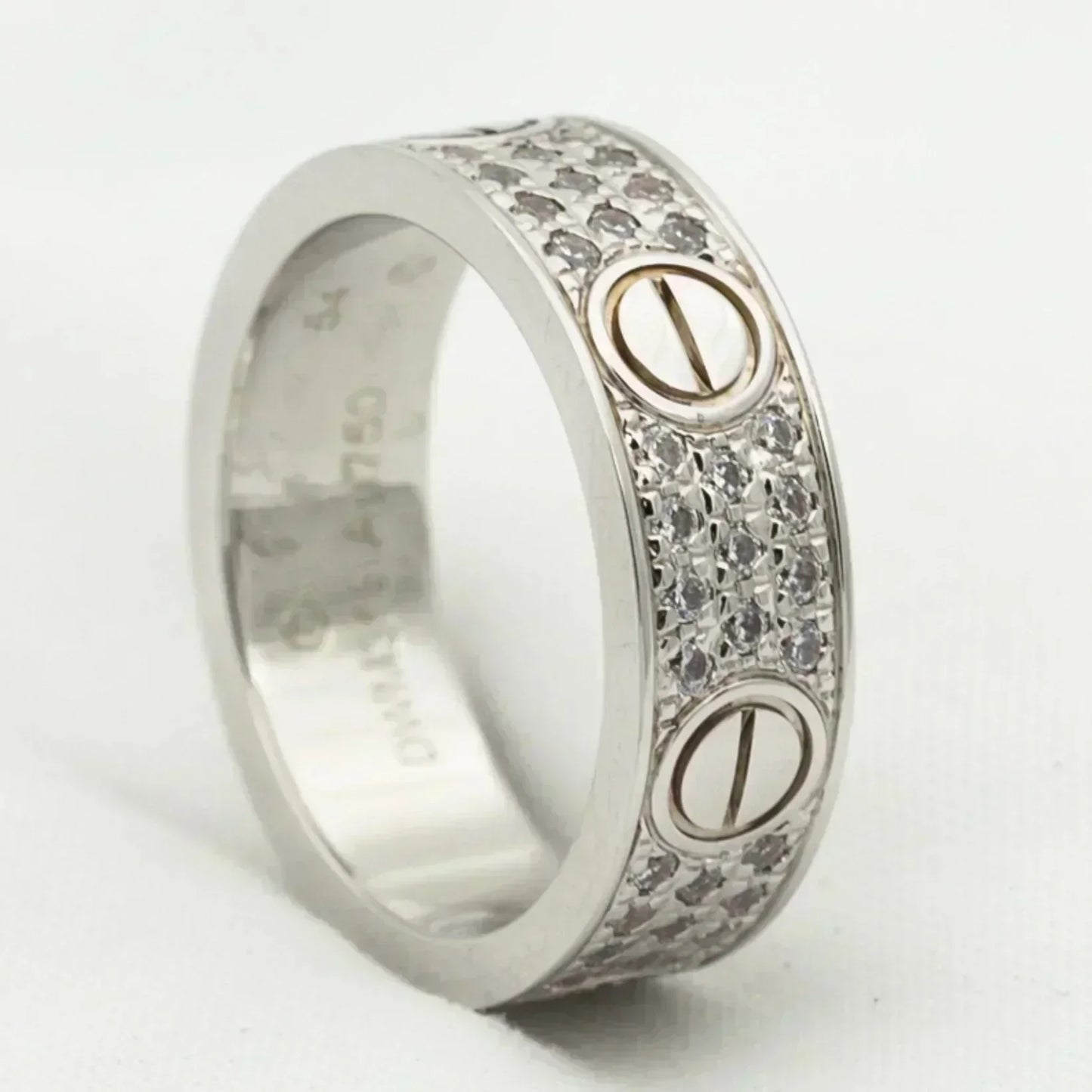 LUXEIFY LOVE RING 6MM DIAMONDS PAVED