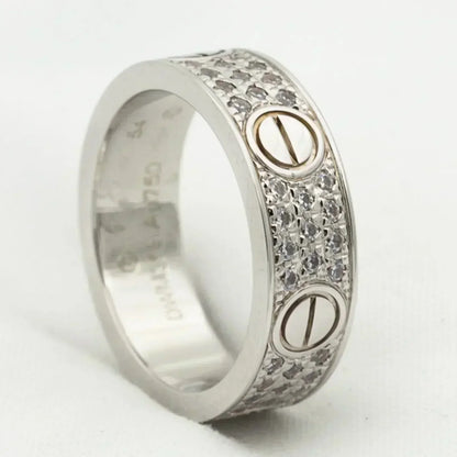 LUXEIFY LOVE RING 6MM DIAMONDS PAVED