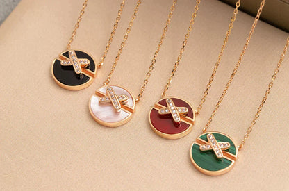 LUXEIFY JEUX DE ROSE GOLD DIAMOND NECKLACE