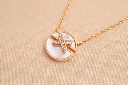 LUXEIFY JEUX DE ROSE GOLD DIAMOND NECKLACE