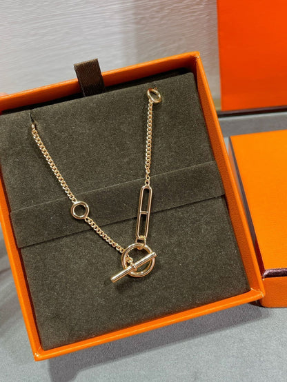 LUXEIFY HM STERLING SILVER CHAINE D'ANCRE HEART