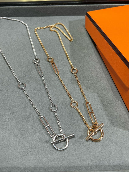 LUXEIFY HM STERLING SILVER CHAINE D'ANCRE HEART