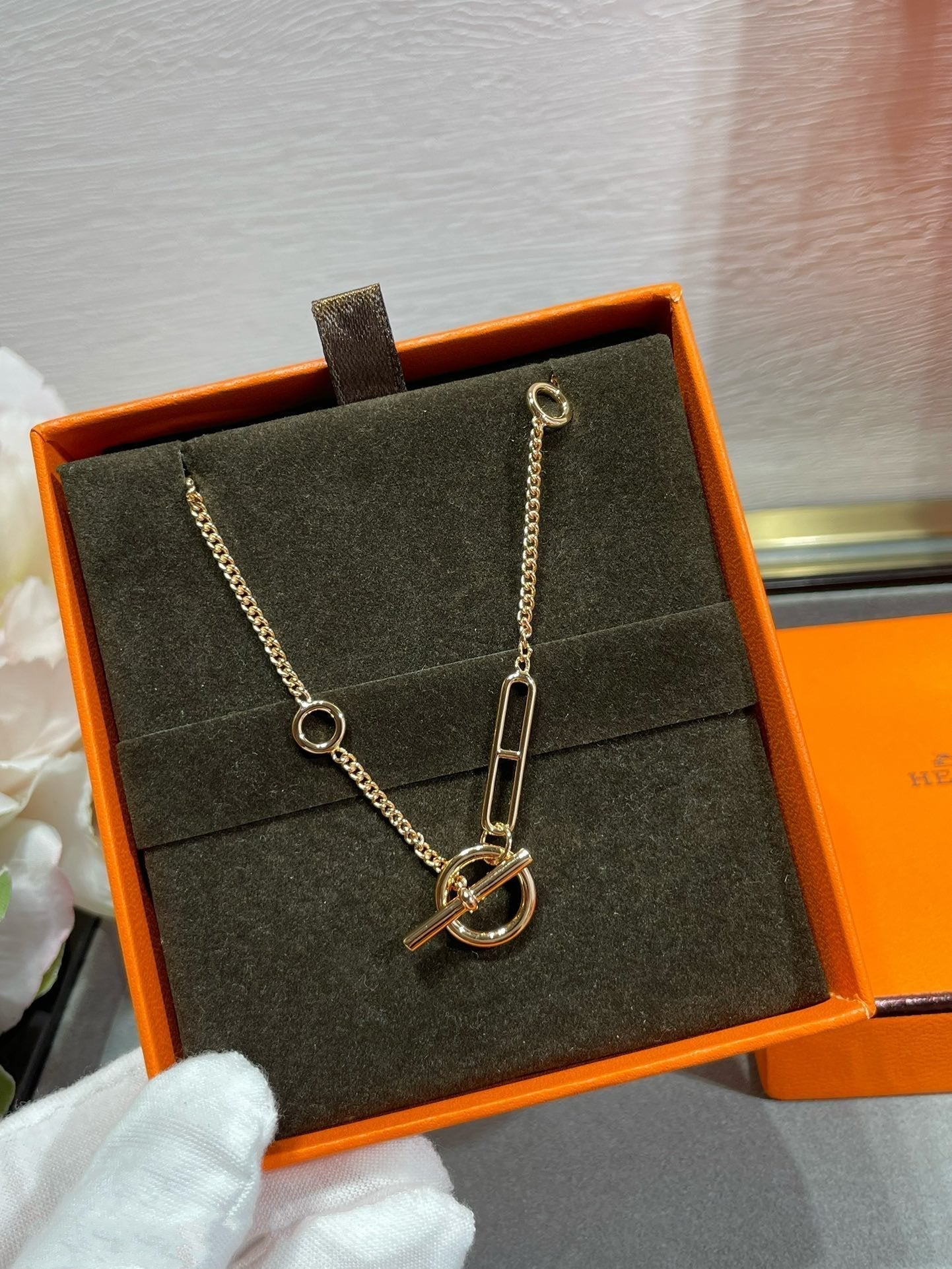 LUXEIFY HM STERLING SILVER CHAINE D'ANCRE HEART