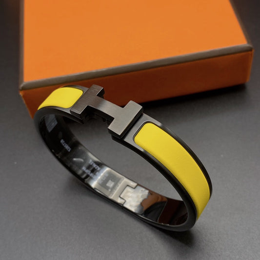 LUXEIFY CLIC HM SO BLACK YELLOW BRACELET