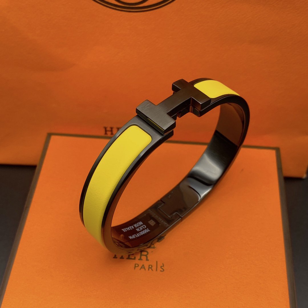 LUXEIFY CLIC HM SO BLACK YELLOW BRACELET