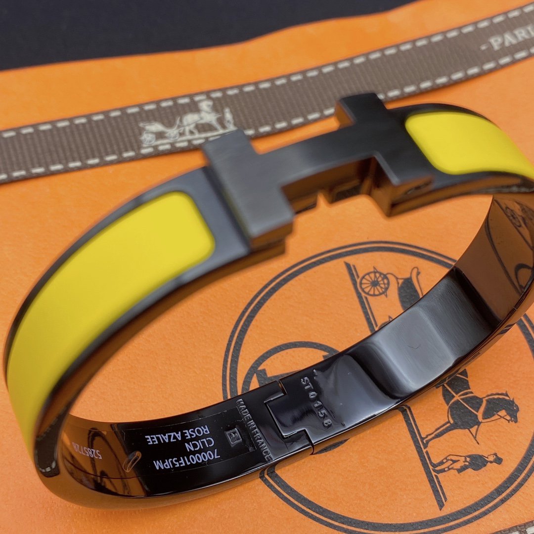 LUXEIFY CLIC HM SO BLACK YELLOW BRACELET