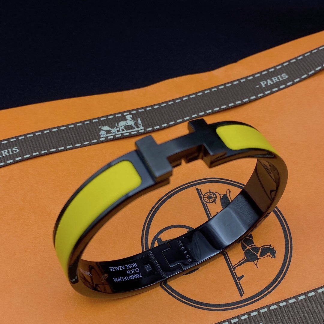 LUXEIFY CLIC HM SO BLACK YELLOW BRACELET