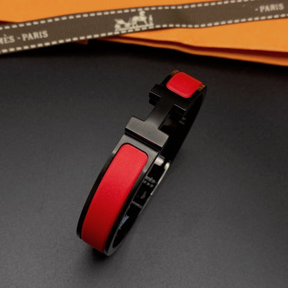 LUXEIFY CLIC HM SO BLACK RED BRACELET