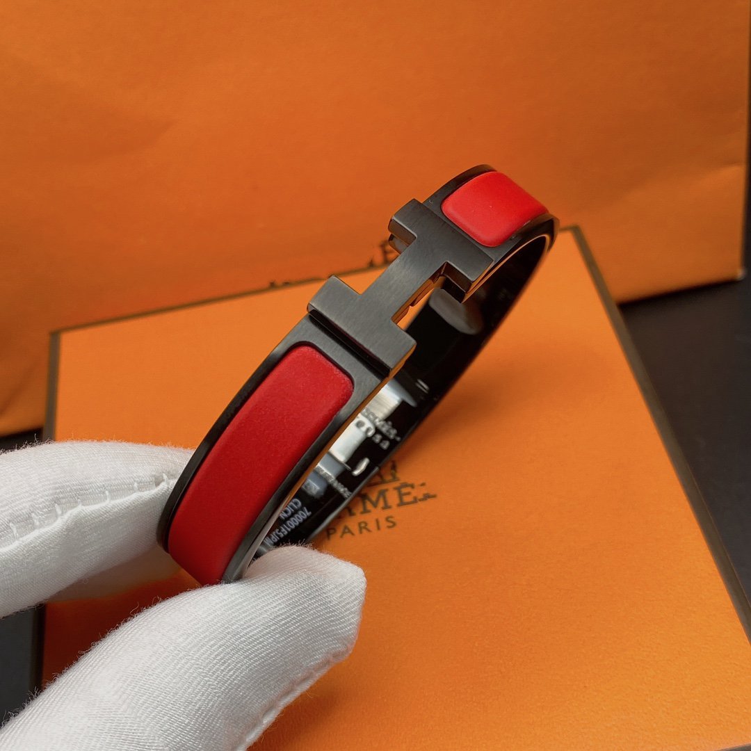 LUXEIFY CLIC HM SO BLACK RED BRACELET