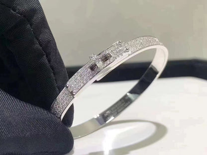 LUXEIFY HM KELLY BRACELET IN SILVER AND FULL PAVE DIAMOND