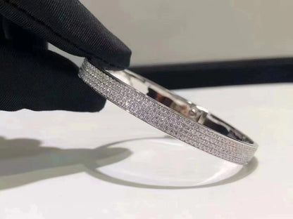 LUXEIFY HM KELLY BRACELET IN SILVER AND FULL PAVE DIAMOND