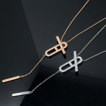 LUXEIFY HM NECKLACE PLATINUM ROSE GOLD DIAMOND