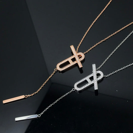 LUXEIFY HM NECKLACE PLATINUM ROSE GOLD DIAMOND