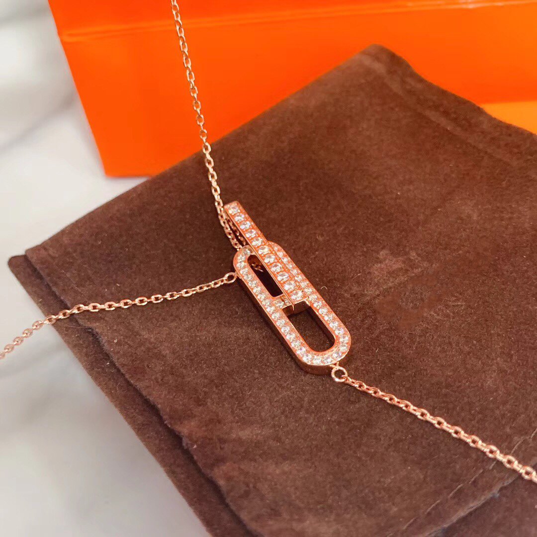LUXEIFY HM NECKLACE PLATINUM ROSE GOLD DIAMOND