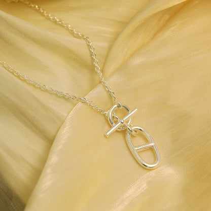 LUXEIFY HM CHAINE D'ANCRE PENDANT NECKLACE STERLING SILVER