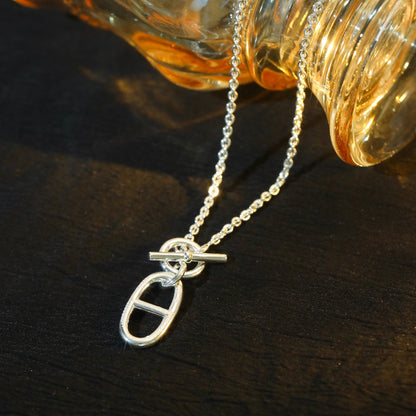 LUXEIFY HM CHAINE D'ANCRE PENDANT NECKLACE STERLING SILVER