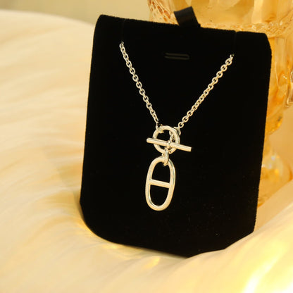 LUXEIFY HM CHAINE D'ANCRE PENDANT NECKLACE STERLING SILVER