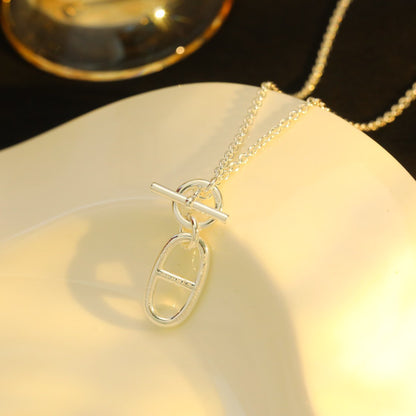 LUXEIFY HM CHAINE D'ANCRE PENDANT NECKLACE STERLING SILVER