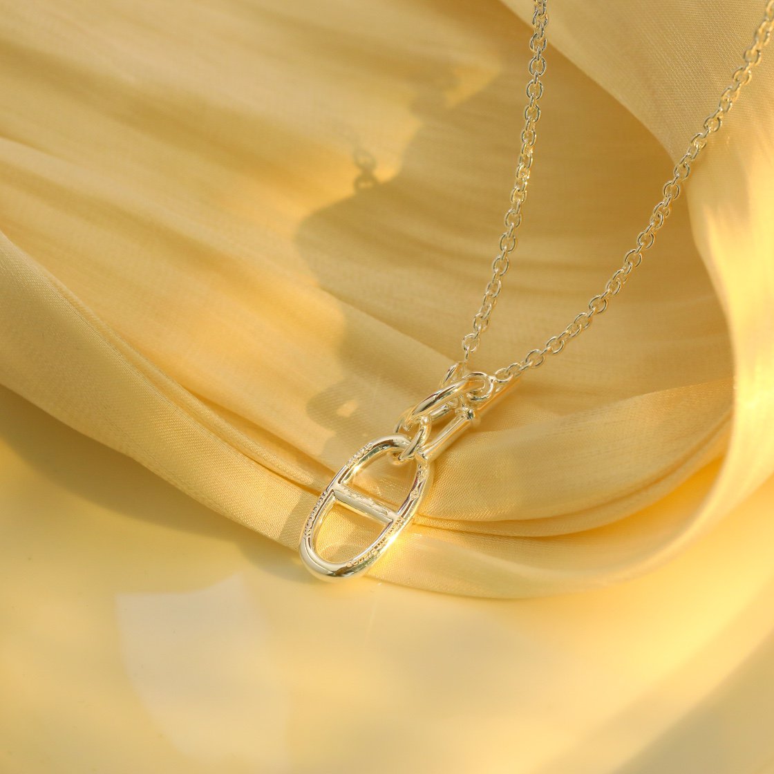 LUXEIFY HM CHAINE D'ANCRE PENDANT NECKLACE STERLING SILVER