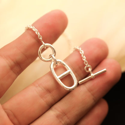 LUXEIFY HM CHAINE D'ANCRE PENDANT NECKLACE STERLING SILVER
