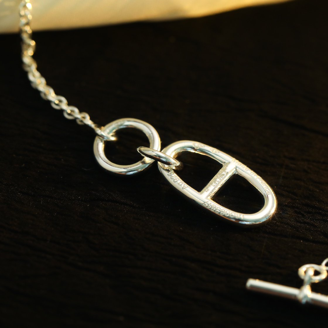 LUXEIFY HM CHAINE D'ANCRE PENDANT NECKLACE STERLING SILVER