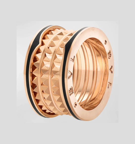 LUXEIFY ZERO 1 ROCK BLACK CERAMIC PINK GOLD LARGE MODEL