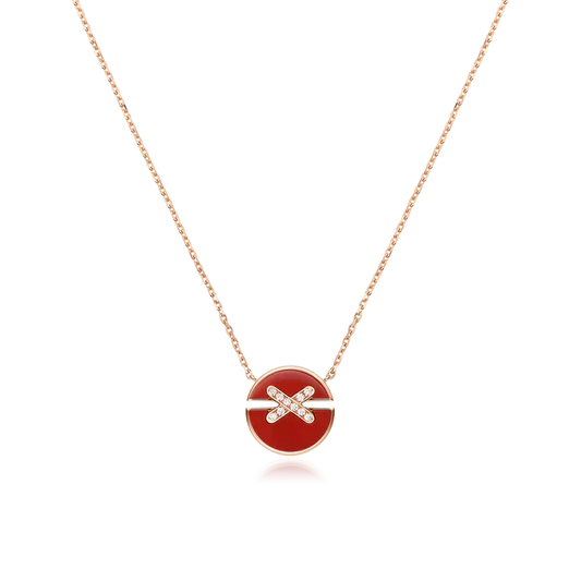 LUXEIFY JEUX DE ROSE GOLD DIAMOND NECKLACE