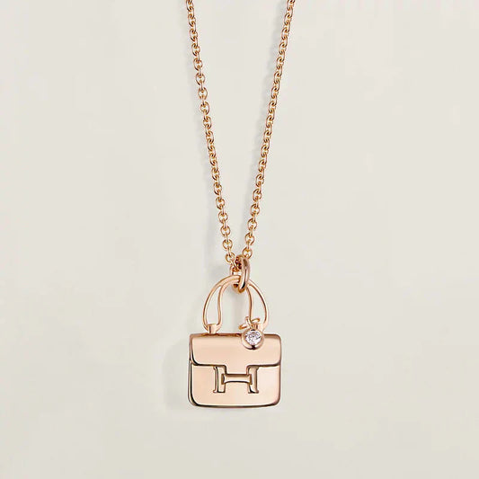 LUXEIFY AMULETTE PEDANT ROSE GOLD NECKLACE