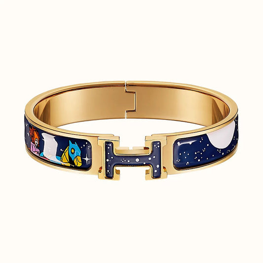 LUXEIFY H STAR AND MOON BRACELET 12MM