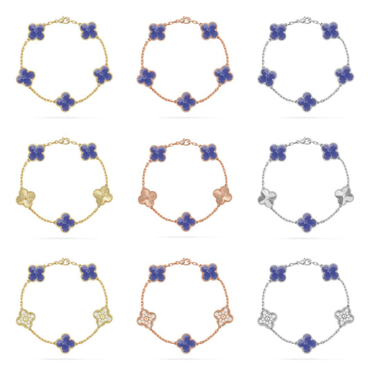 CLOVER 5 MOTIF BLUE VEINS BRACELET COLLECTION