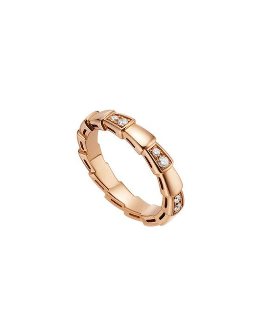 LUXEIFY SERPENTI RING PINK GOLD  3MM
